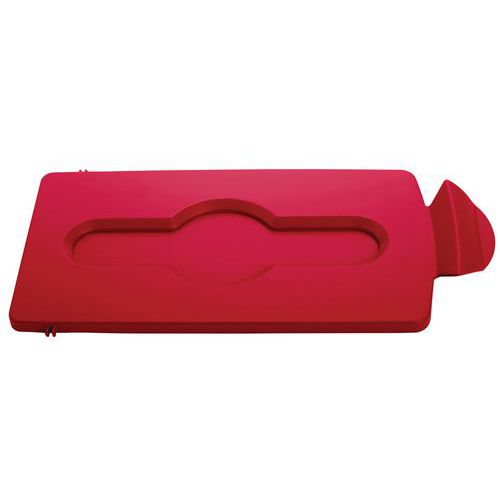 Couvercle Fermé Station Recyclage Slim Jim Rouge