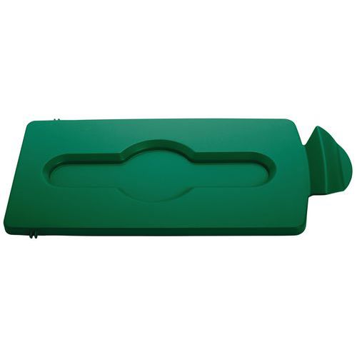 Couvercle Fermé Station Recyclage Slim Jim Vert