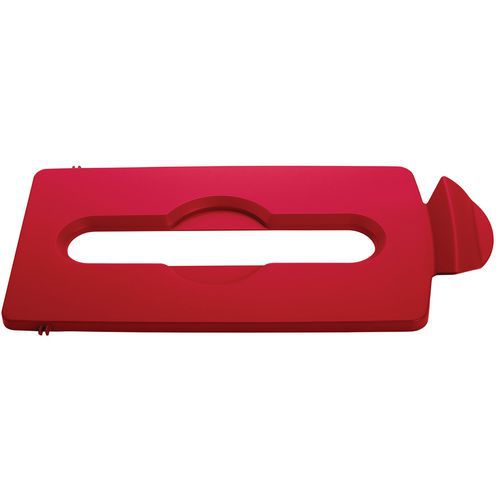 Couvercle Papier Station De Recyclage Slim Jim Rouge