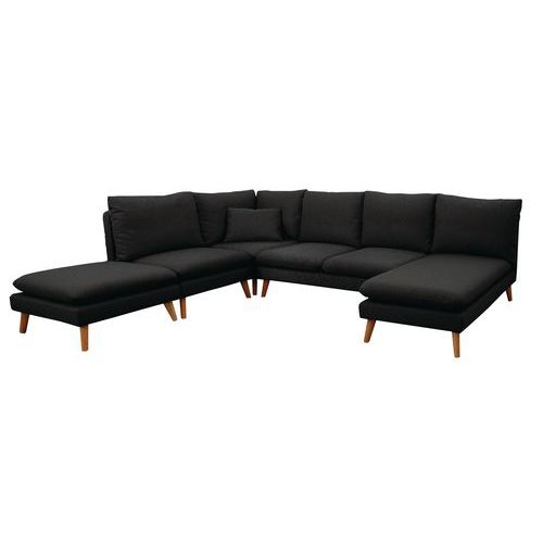 Ensemble Canapé Riga Enduit Pvc Non Classé Feu Noir