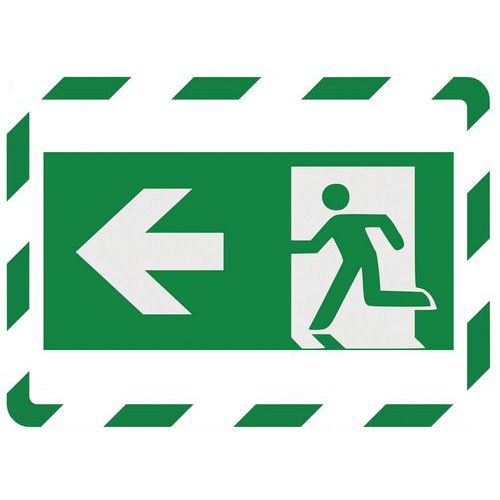 Cadre Magneto Securite Adhesif A4 Vert/blanc