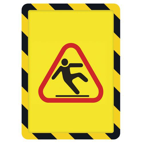 Cadre Magneto Securite Adhesif A4 Jaune/noir