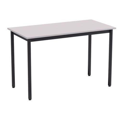 Table De Restaurant Collectif 120x60 Gris C/noir