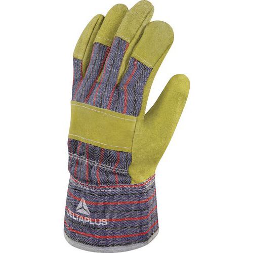 Gants De Manutention Docker Croute Bovin Toile Dpdc103