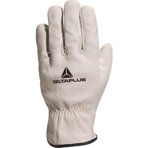 Delta Plus - Gants de Manutention Générale en Cuir de Bovin Gris - Taille 10 - Protection Fiable