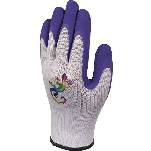 Gants De Manutention Enfant Tricot Polyester - Paume Enduite Mousse Latex
