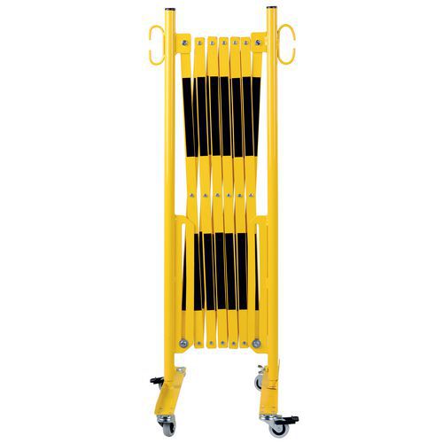 Barrière Extensible Jaune/noir Sur Roulettes Longueur 36 M