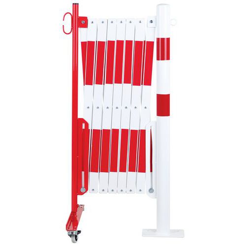 Barrière Extensible Rouge-blanc 4m Poteau Ø60mm