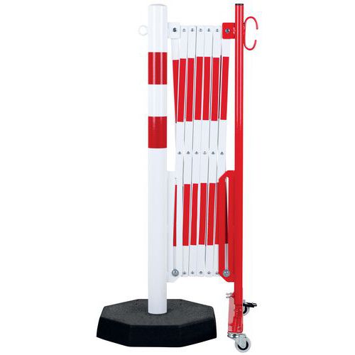 Barrière Extensible Rouge/blanc 36 M Poteau Ø60 Mm