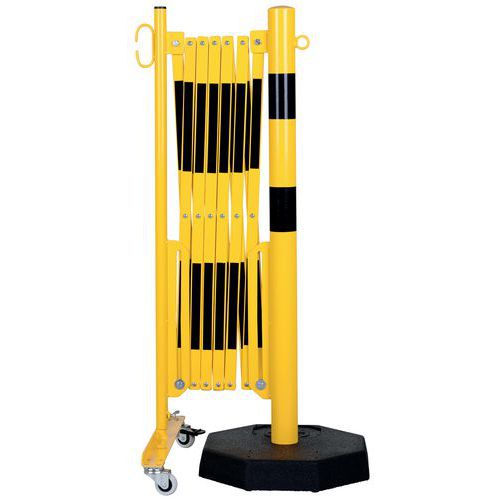 Barrière Extensible Jaune/noir 36 M Poteau Ø60 Mm