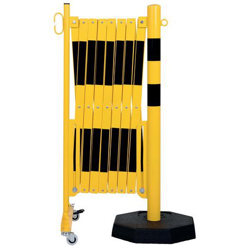 Barrière Extensible Jaune/noir 4 M Poteau Ã˜60 Mm