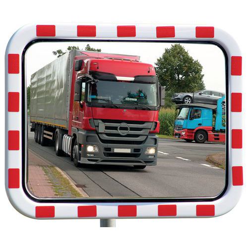 Miroir Routier 40x60 Cm Inox Fixation 4 Points