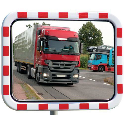 Miroir Routier 40x60 Cm Polycarbonate Fixation 4 Points