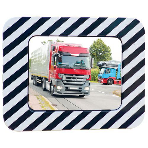 Miroir D'agglomération Inox 40x60 Cm Fixation 4 Points