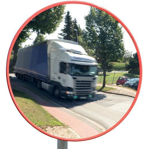 Miroir Industriel Ã˜60 Cm Fixation 4 Points Poteau Murale