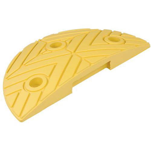 Ralentisseur H 75mm Pièce De Fin Jaune 250x420x75 Mm