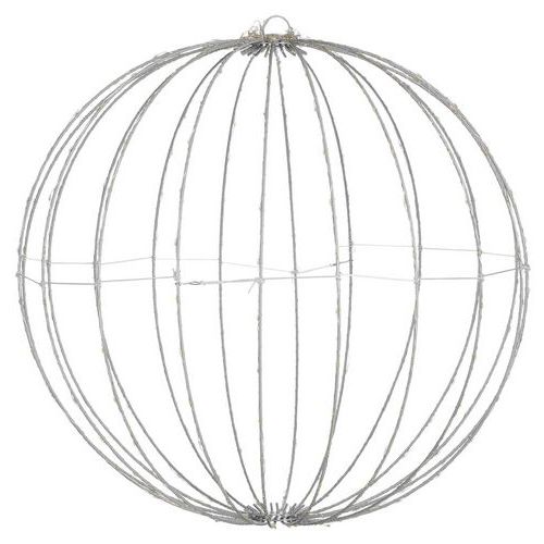 Boule Décorative Blanche 320led Ip44 Avec Minuterie - D50cm
