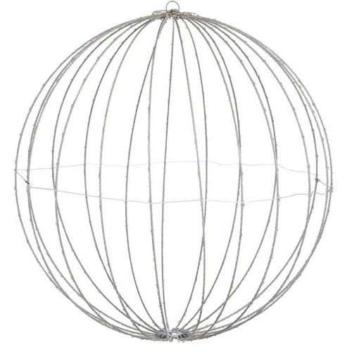 Boule Décorative Blanche 400led Ip44 Avec Minuterie - D60cm