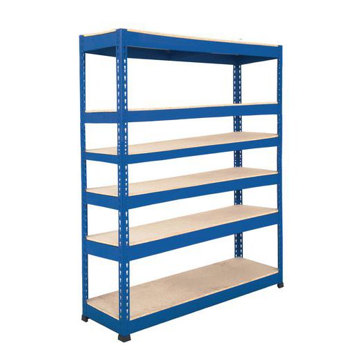 Rayonnage Manutan Rapid 1 2440x1525x915 6 Tab Agglo Bleu