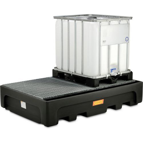 Bac De Rétention Pour 2 Ibc Avec Caillebotis Acier- 1100l