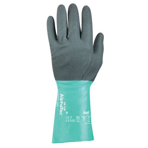 Ansell - 12 Gants de protection chimique en nitrile Alphatec® 58-128  - Ansell
