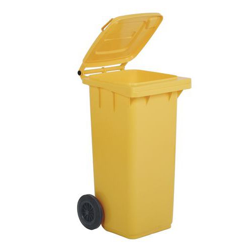 Poubelle Full Color - 120 L - Jaune - Manutan