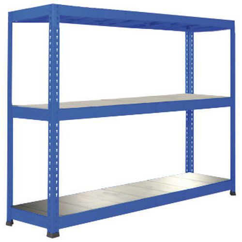 Rayonnage Manutan Rapid 1 1980x1830x455 3 Tabl Metal Bleu
