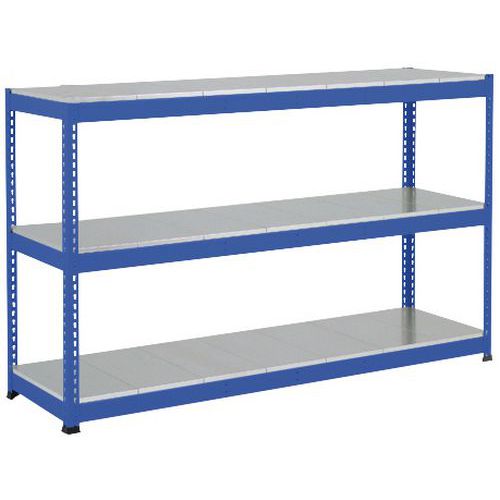 Rayonnage Manutan Rapid 1 1980x2440x915 3 Tabl Metal Bleu