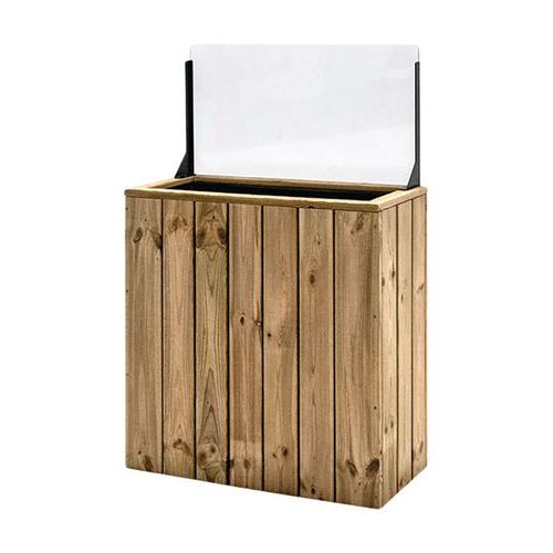 Hortalia Contract - Jardinière Autoportante Pin 75x34x120cm - Pare-vent 40cm - Mobilier d'extérieur Durable