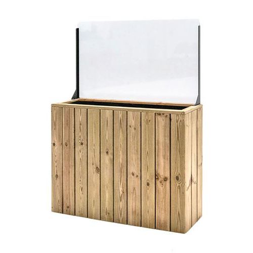 Jardinière Autoportante 100x34x80 - Pare Vent 60 Cm