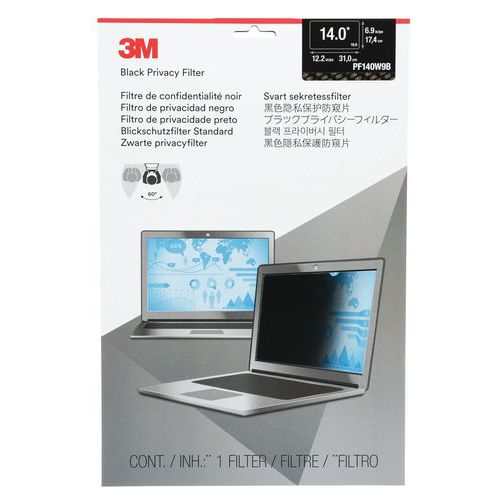3m 1 Filtre De Confidentialité Noir Pour Ordinateur Portable De 12,5 à 24 3M