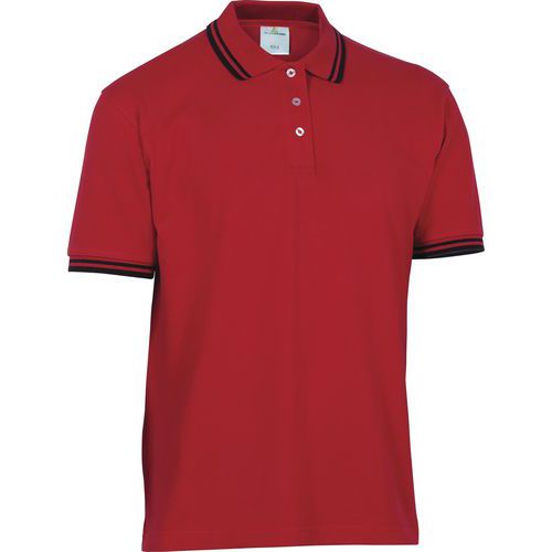 Delta Plus - Polo Agra Rouge XL - Coton 200g/m² - Manches Courtes - Confort Travail Homme