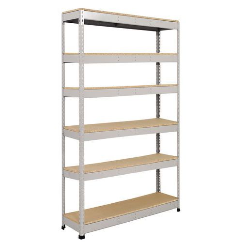 Rayonnage Manutan Rapid 1 2440x1525x610 6 Tab Agglo Gris