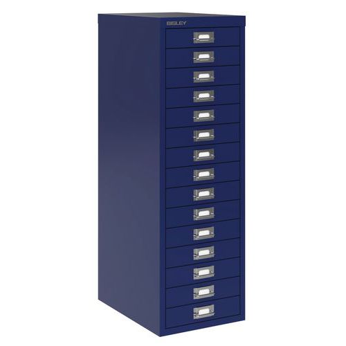Armoire 15 Tiroirs Bleu Texturé