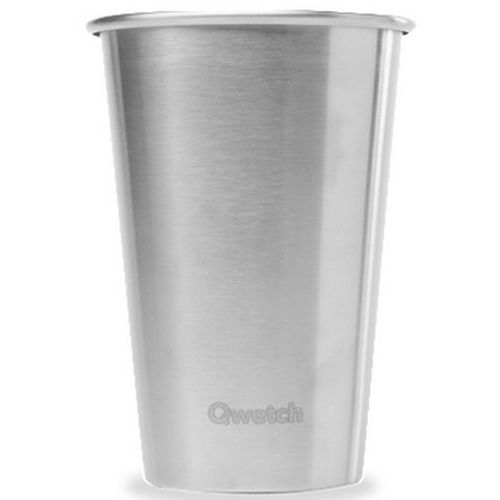 Gobelet Inox Simple Paroi - Inox Brossé - 470ml - Qwetch