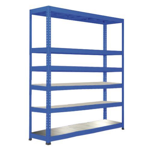 Rayonnage Manutan Rapid 1 2440x1525x455 6 Tabl Metal Bleu