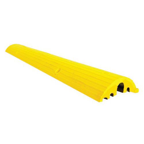 Passe Cable Caoutchouc 3 Canaux - 1200x210x65 Mm - Jaune
