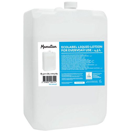 Lotion liquide usage quotidien Natureco 4,5 L - Lot de 4 - Manutan Lotion liquide usage quotidien Natureco 4,5 L - Lot de 4 - Manutan