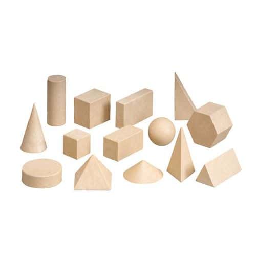 Set de solides géométriques en bois 14 pièces thumbnail image 1