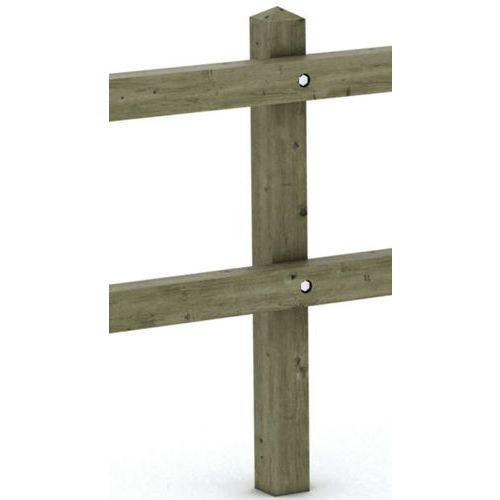 Poteau Cornouaille 1 Lisse 9x9x150 Cm - Pin