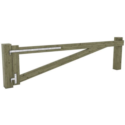 Mobextan - Barrière Pivotante Bois 4m - Traité Pin - Lisse Longueur Utile 400cm - Garantie 10 Ans