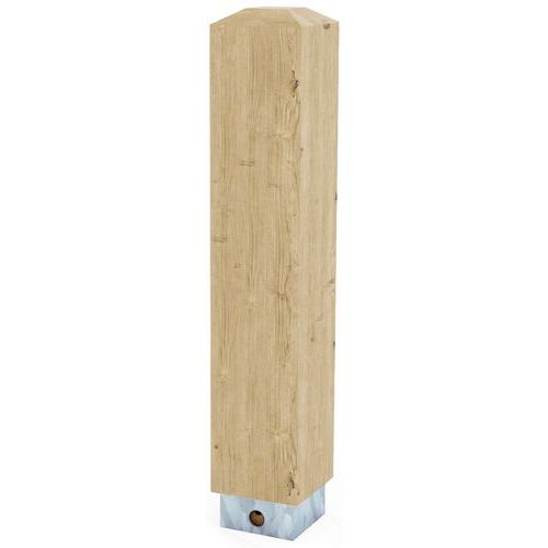 Mobextan - Borne Carrée Amovible Robinier Bois - 14x14x75 cm - Hauteur Utile 75 cm - Garantie 10 Ans
