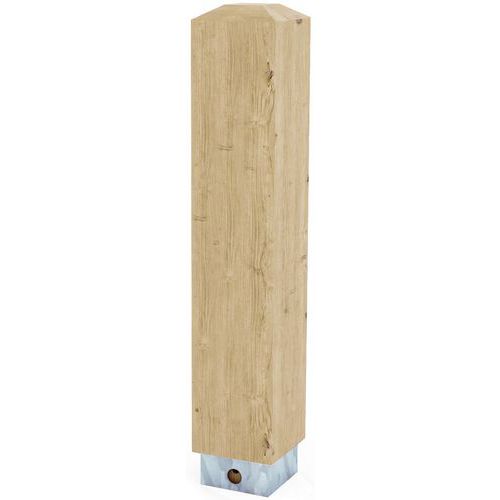 Mobextan - Borne Carrée Amovible Robinier 14x14x125 cm - Bois Durable - 10 Ans Garantie