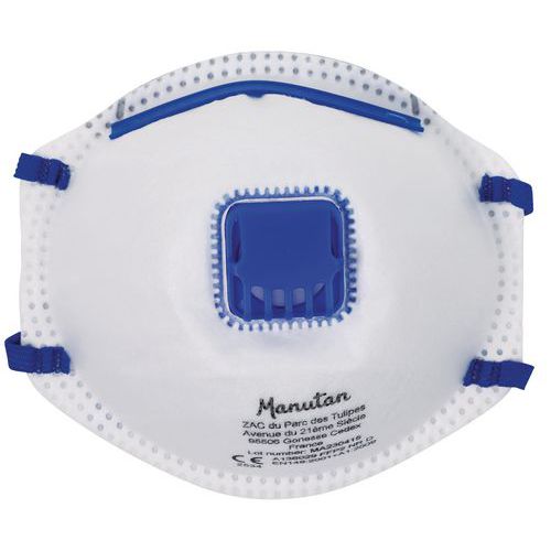 Demi-masque Respiratoire Coque Ffp2 + Soupape + Blanc