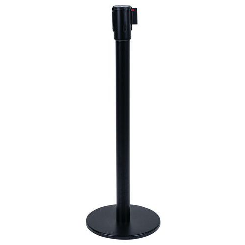Poteau Noir Avec Sangle Jaune/noir Longueur 5m