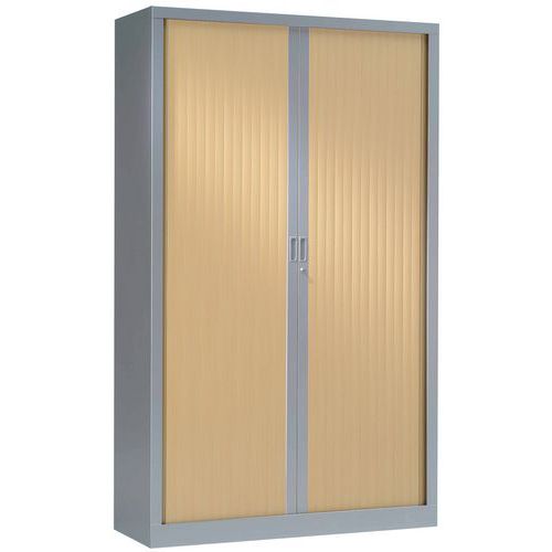 Armoire Haute 120x198 Cm Corps Alu 9006 Rid. Chêne Clair