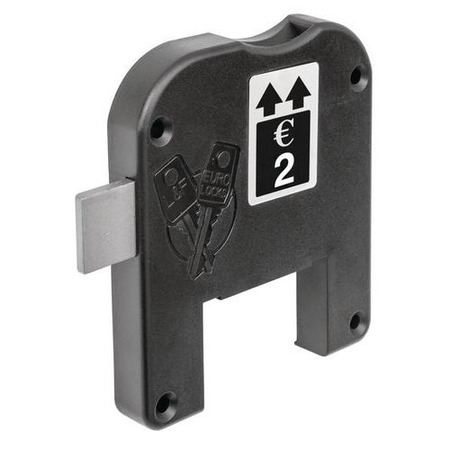 Eurolocks - Consigneur à pièce 2 Euro Gris - Vestiaires - 2000 Combinaisons - Éco-responsable