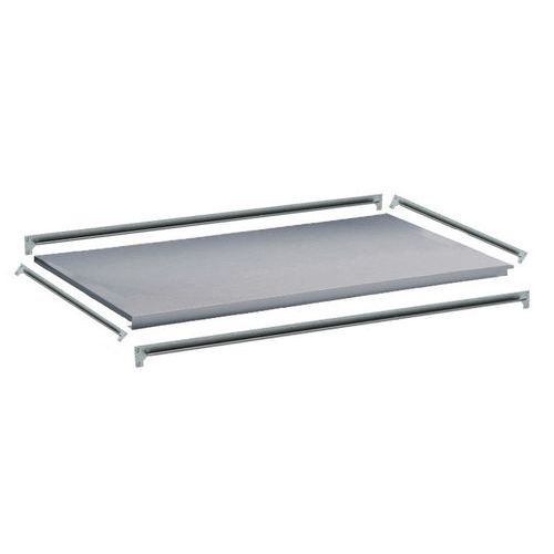 Manutan Expert - Tablette de rayonnage supplémentaire Rapid 2 - 1525 x 455 mm - Zinguée - Acier - Charge mi-lourde