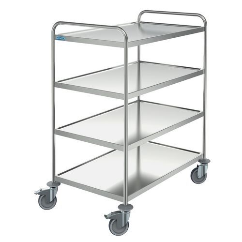 Chariot De Service Inox 4 Plateaux 1000 X 600 Mm - Capacité 150 Kg