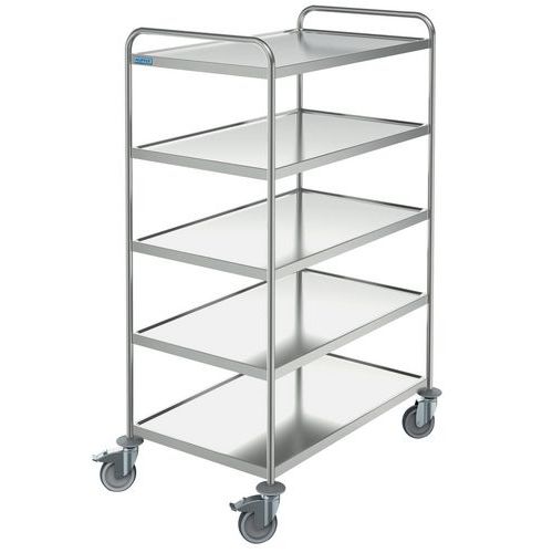 Chariot De Service Inox - 5 Plateaux 1000 X 000 Mm - Capacité 150 Kg